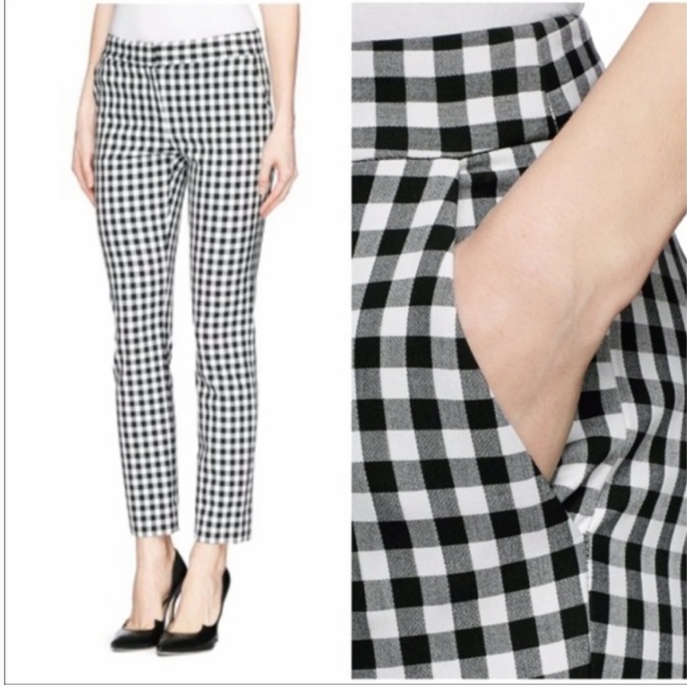 DVF Checkered Pants White and Black Size P 0